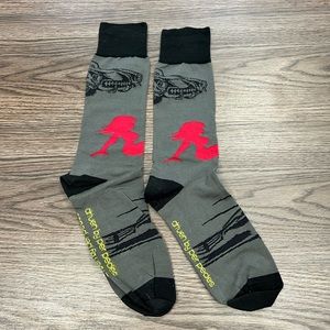 Driven by Per Pedes Grey Car Pattern Socks